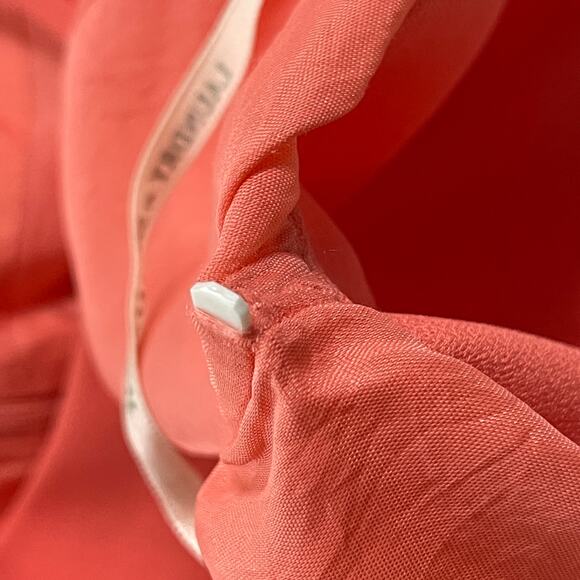 Y2K Laundry by Shelli Segal Dress Size 10 Coral Pink One Shoulder Side Zip STAIN - Picture 7 of 9